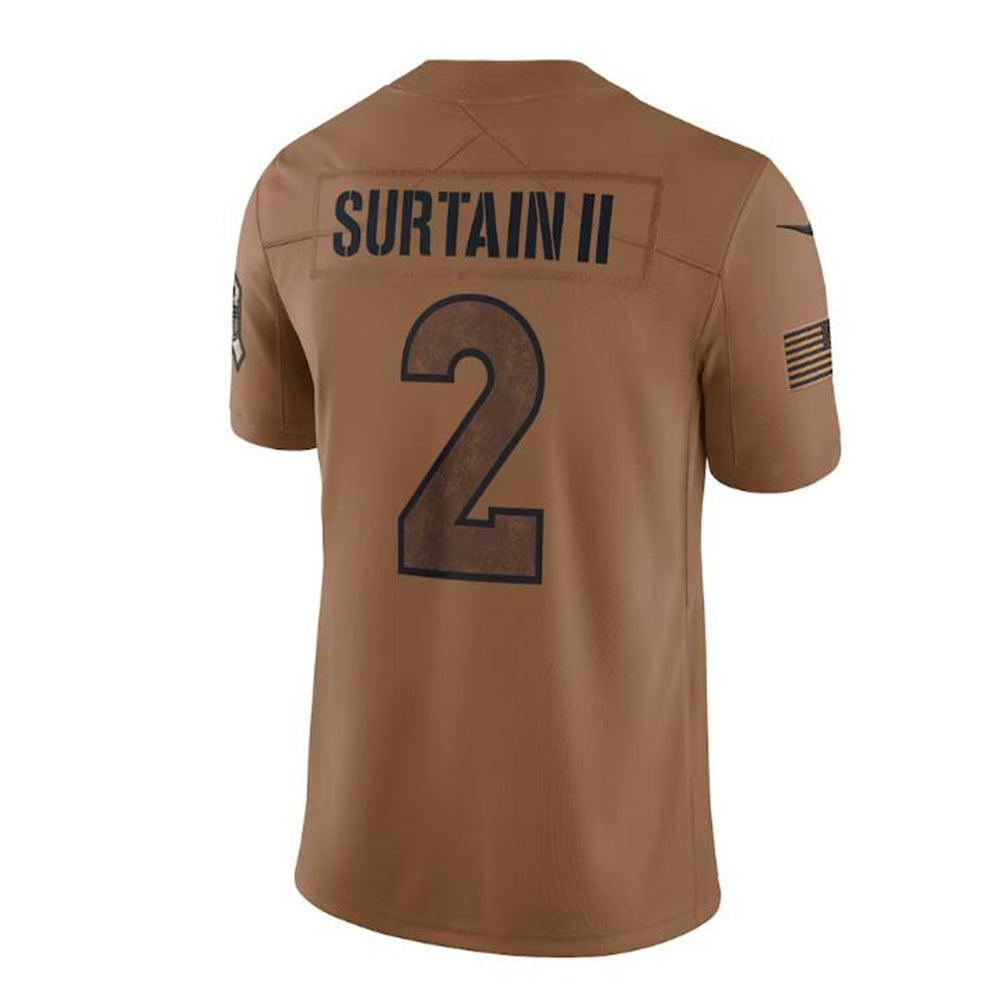 D.Broncos #2 Patrick Surtain II Brown 2023 Salute To Service Limited Jersey Stitched American Football Jerseys