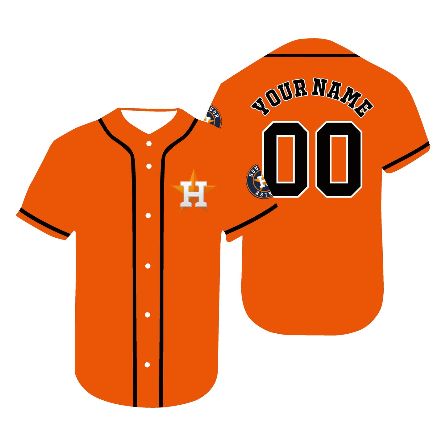 Custom Houston Astros Jerseys Baseball Orange Personalized Jersey Stitched Letter And Numbers For Men Women Youth Birthday Gift