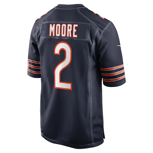 C.Bears #2 D.J. Moore Navy Game Retired Player Jersey Stitched American Football Jerseys