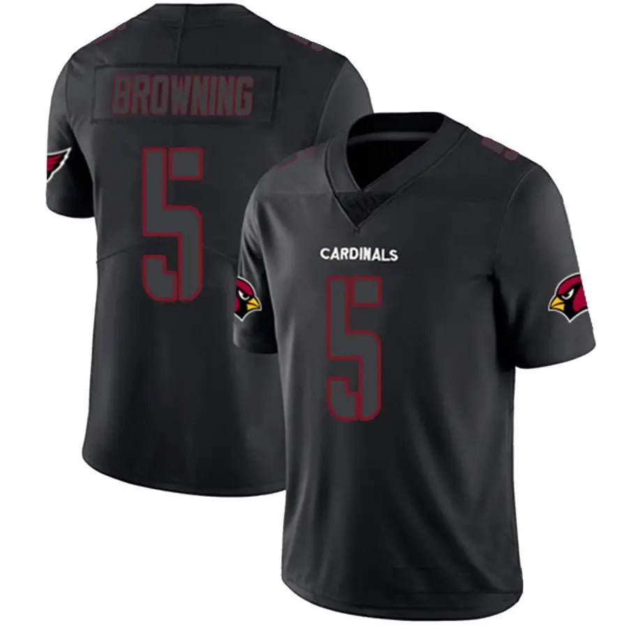 A.Cardinals #5 Baron Browning Player Limited Black Impact Football Jerseys