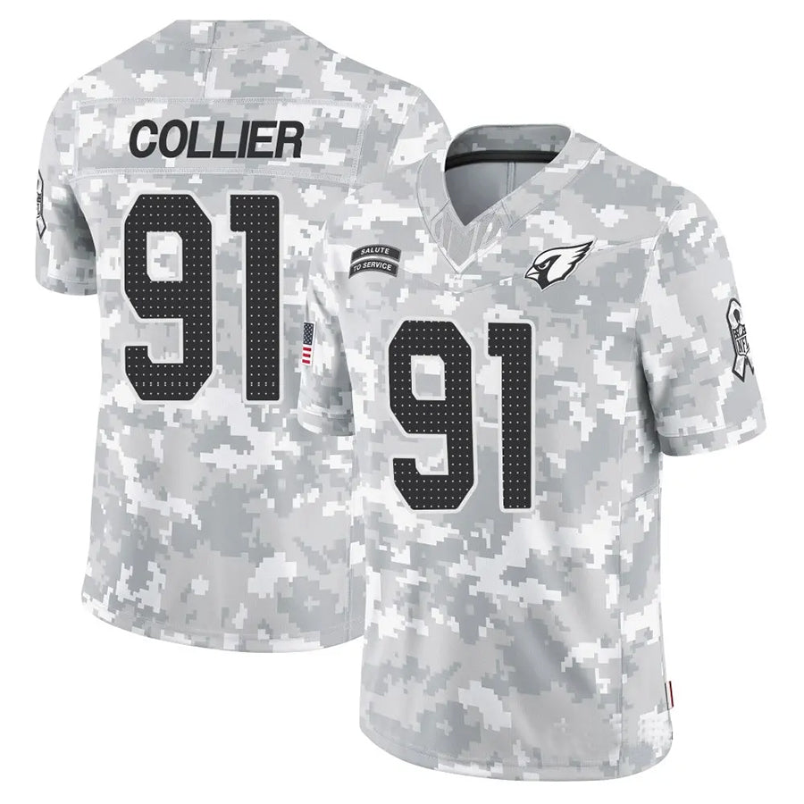 A.Cardinals #91 L.J. Collier Player Camo Salute to Service Limited Stitched Football Jerseys