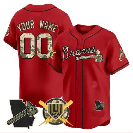 Custom A.Braves Armed Forces Day Vapor Premier Limited ¨C All Stitched Baseball Jerseys