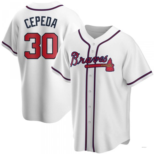 Atlanta Braves #30 Orlando Cepeda White Home Jersey Stitches Baseball Jerseys