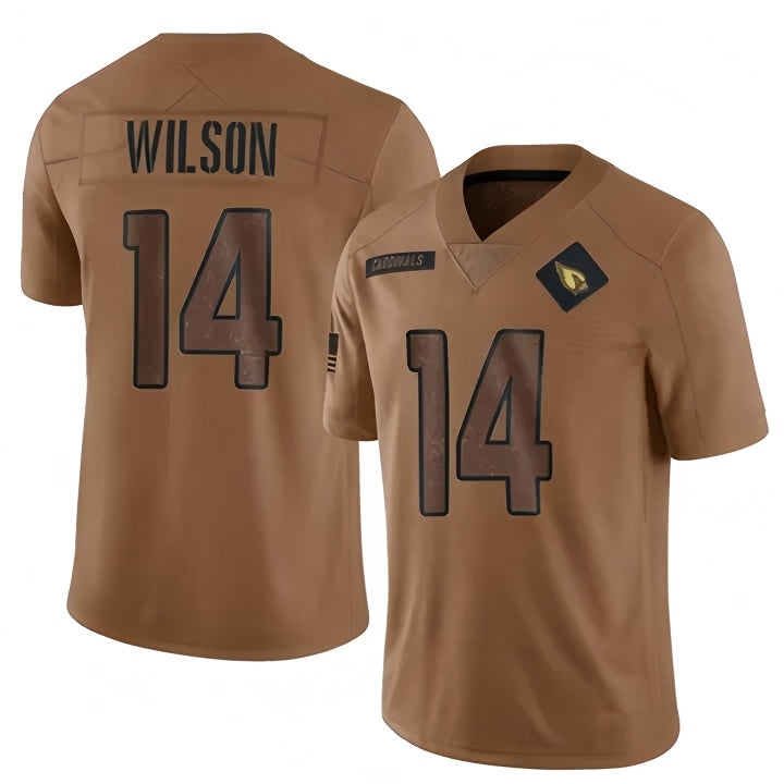 A.Cardinals #14 Michael Wilson Player Brown Salute To Service Limited Football Jerseys