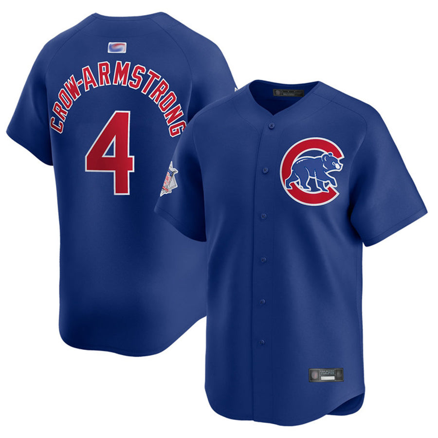 C.Cubs #4 Pete Crow-Armstrong Player Navy Limited Baseball Jerseys