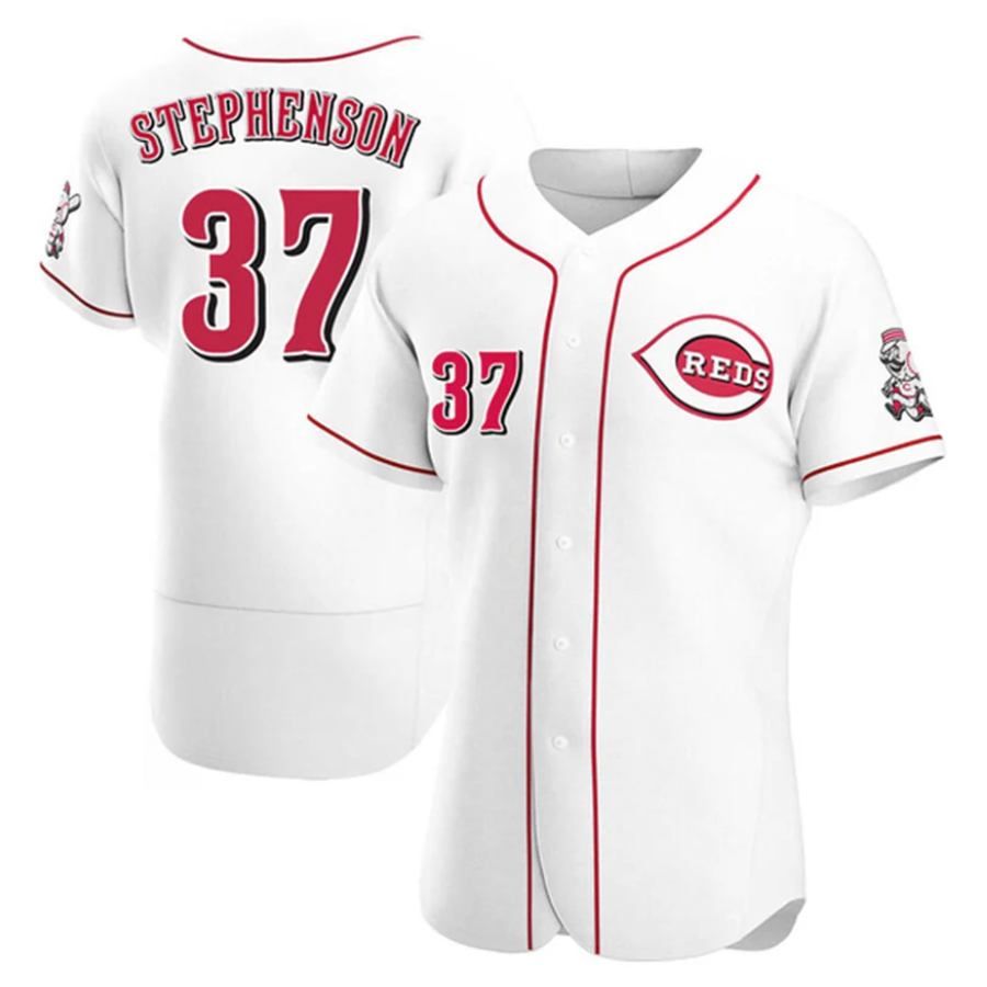 C.Reds #37 Tyler Stephenson Player White Home Replica Elite Baseball Jerseys