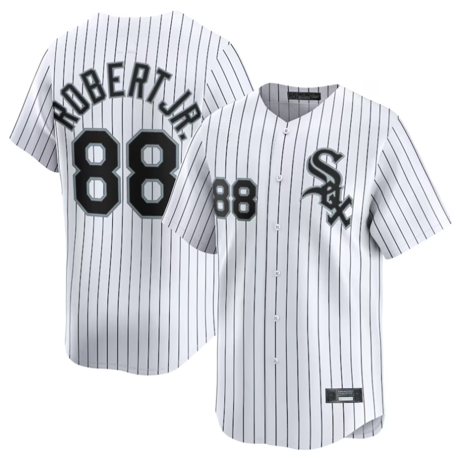 C.White Sox #88 Luis Robert Jr. Player White Home Limited Baseball Jerseys