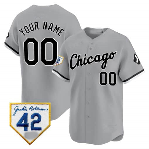 Custom C.White Sox Jackie Robinson Patch Vapor Premier Limited Stitched Baseball Jerseys