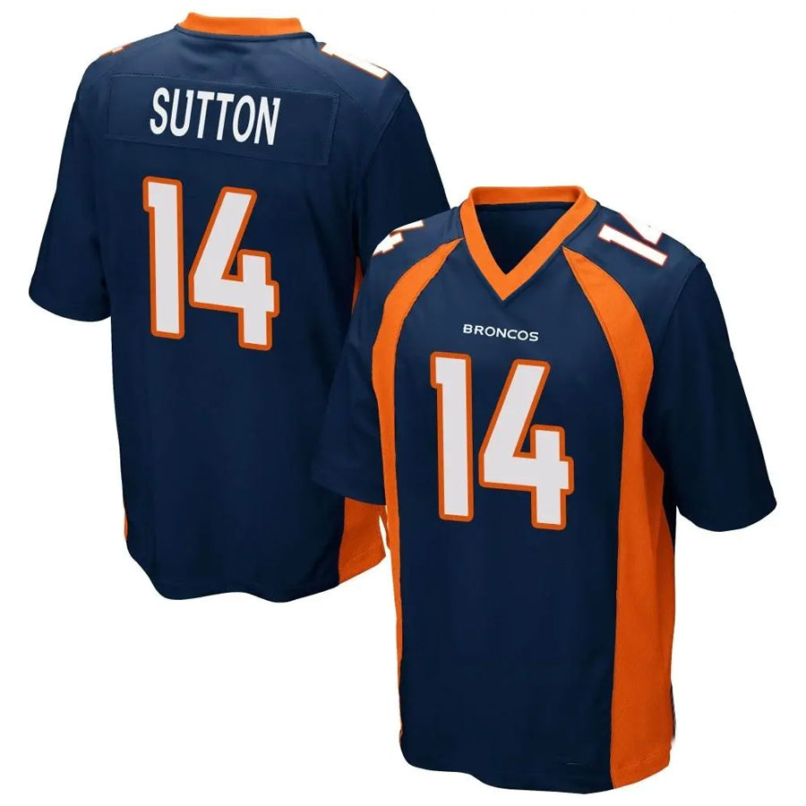 D.Broncos #14 Courtland Sutton Player Navy Game Football Jerseys