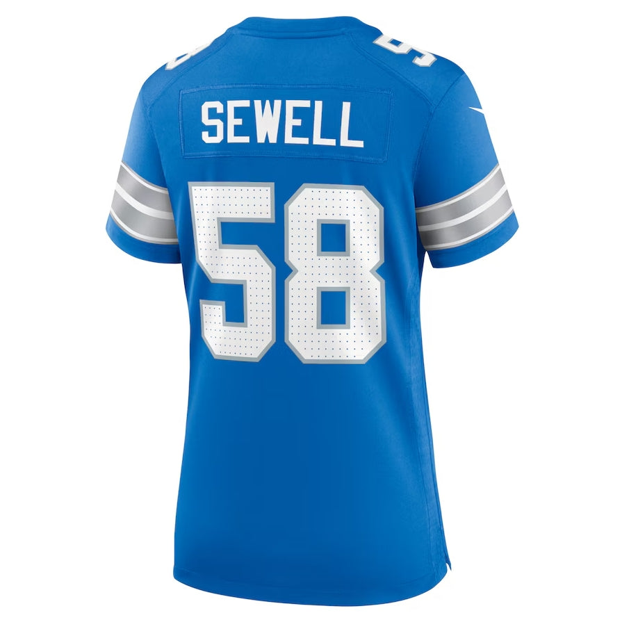 Detroit Lions #58 Penei Sewell Team Game Jersey - Blue American Football Jerseys