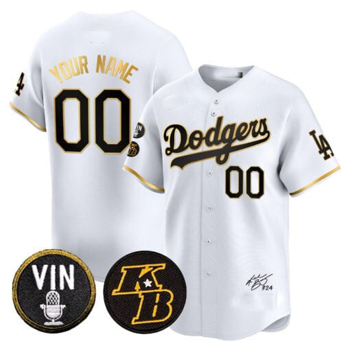 Custom LA.Dodgers Vin Patch Vapor Premier Limited Jeresey Baseball Jerseys