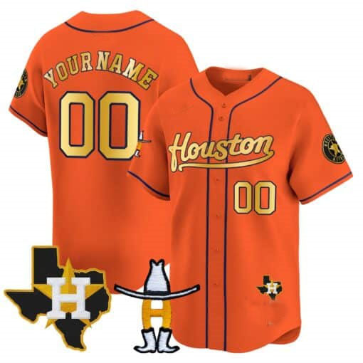 Custom H.Astros Rodeo Patch Vapor Premier Limited Stitched Baseball Jerseys
