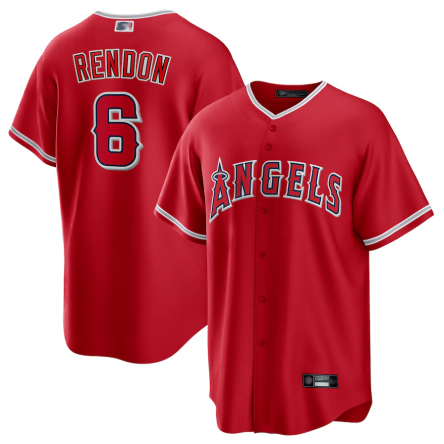 LA.Angels #6 Anthony Rendon Player Red Home Replica Baseball Jerseys