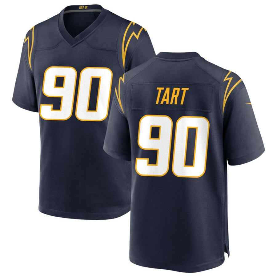 LA.Chargers #90 Teair Tart Player Navy Home Game Football Jerseys