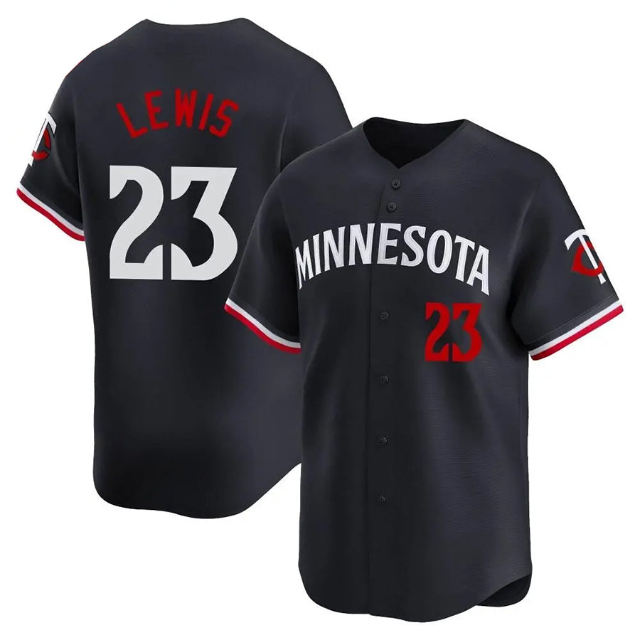 M.Twins #23 Royce Lewis Player Navy Home Limited Baseball Jerseys