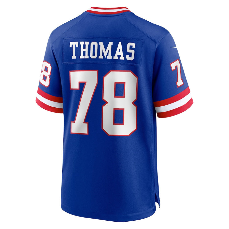 NY.Giants #78 Andrew Thomas Player Royal Home Game Football Jerseys