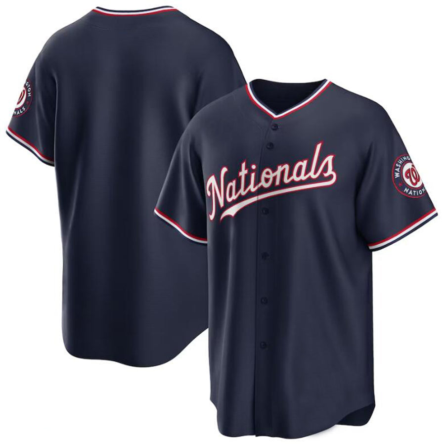 W.Nationals Blank Player Navy Replica Baseball Jerseys